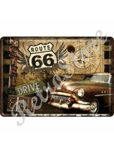 Retró Fém Képeslap - U.S. Route 66