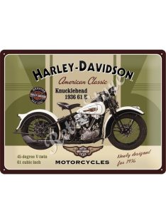   Retró Fém Tábla - Harley-Davidson 1936 61 E Knucklehead Motor Reklámtábla Dombornyomott