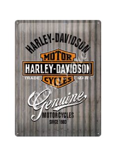   Retró Fém Tábla - Harley-Davidson Motor Logó Reklámtábla Dombornyomott