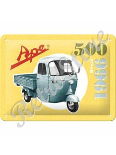 Retró Fém Tábla - Vespa Ape 500 Dombornyomott