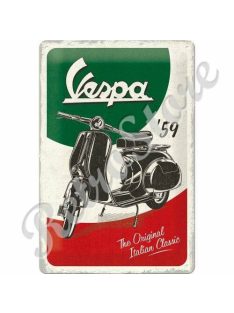 Retró Fém Tábla - Vespa Dombornyomott