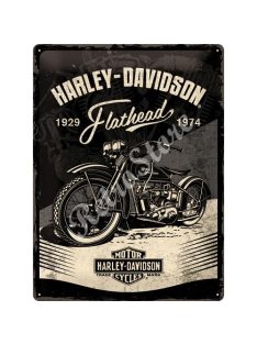 Retró Fém Tábla - Harley-Davidson Motor Logó Reklámtábla Dombornyomott