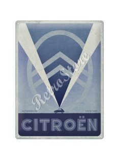 Retró Fém Tábla - Citroën, Citroen Logó Dombornyomott