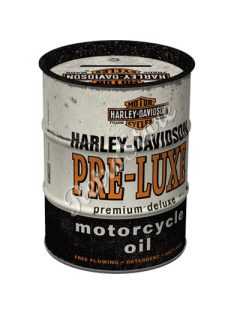 Retró Fém Persely - Olajos hordó - Harley-Davidson